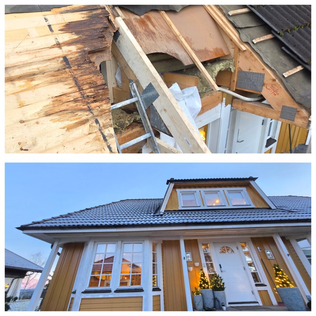 UTBEDRING AV VANNSKADE I TAKKONSTRUKSJON